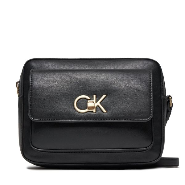 Calvin Klein Ročna torba Calvin Klein Re-Lock Camera Bag W/Flap K60K611083 Črna