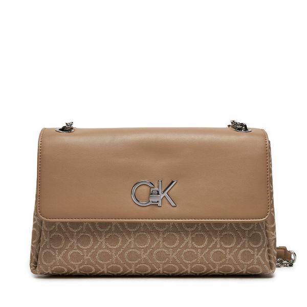Calvin Klein Ročna torba Calvin Klein Re-Lock Conv Shoulder Bag_Jqc K60K612641 Bež