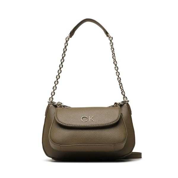 Calvin Klein Ročna torba Calvin Klein Re-Lock Dbl Shoulder Bag K60K610183 Zelena