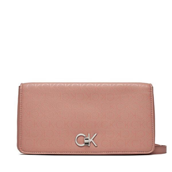 Calvin Klein Ročna torba Calvin Klein Re-Lock Double Gusette _Epi Mono K60K611347 Roza