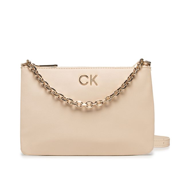 Calvin Klein Ročna torba Calvin Klein Re-Lock Ew Crossbody W Chain K60K609115 Sand VHB