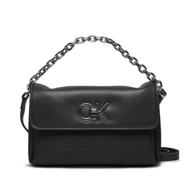 Calvin Klein Ročna torba Calvin Klein Re-Lock Mini Crossbody Bag_Jcq K60K611989 Black Jacquard Mono 0GK