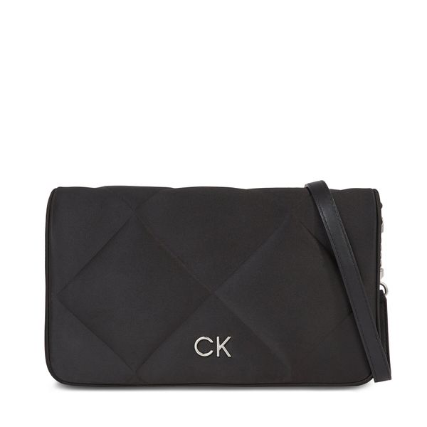 Calvin Klein Ročna torba Calvin Klein Re-Lock Quilt Shoulder Bag-Satin K60K611300 Ck Black BAX