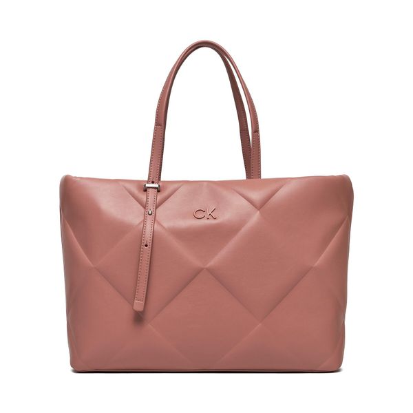 Calvin Klein Ročna torba Calvin Klein Re-Lock Quilt Tote Lg K60K611339 Roza