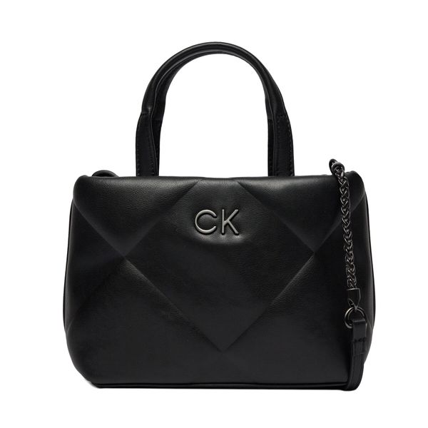 Calvin Klein Ročna torba Calvin Klein Re-Lock Quilt Tote Mini K60K611340 Ck Black BEH