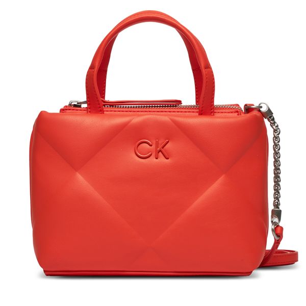 Calvin Klein Ročna torba Calvin Klein Re-Lock Quilt Tote Mini K60K611340 Oranžna