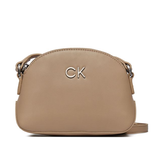 Calvin Klein Ročna torba Calvin Klein Re-Lock Seasonal Crossbody Sm K60K611445 Silver Mink PFA