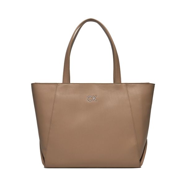 Calvin Klein Ročna torba Calvin Klein Re-Lock Seasonal Shopper Lg K60K611334 Bež