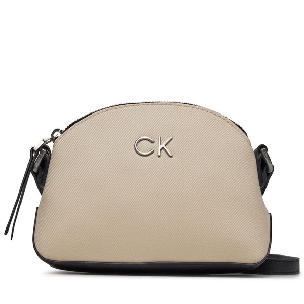 Calvin Klein Ročna torba Calvin Klein Re-Lock Seasonal Xbody Sm_Canvas K60K611793 Dk Ecru PC4