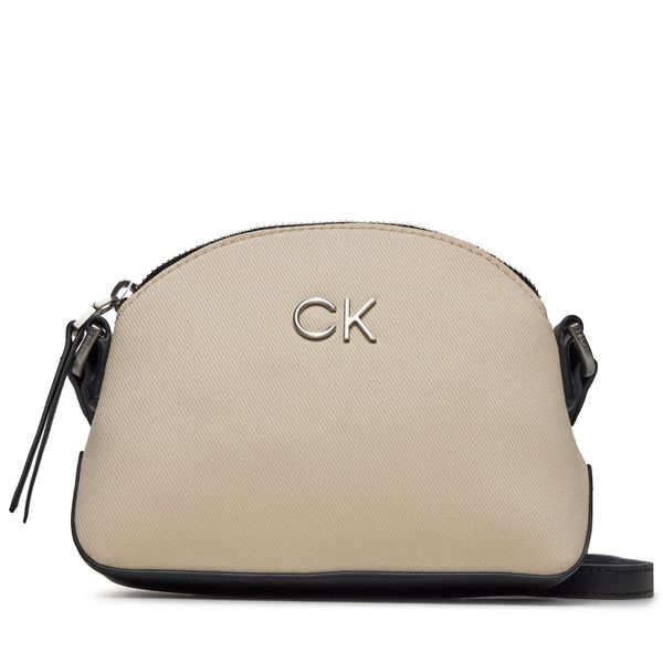 Calvin Klein Ročna torba Calvin Klein Re-Lock Seasonal Xbody Sm_Canvas K60K611793 Écru