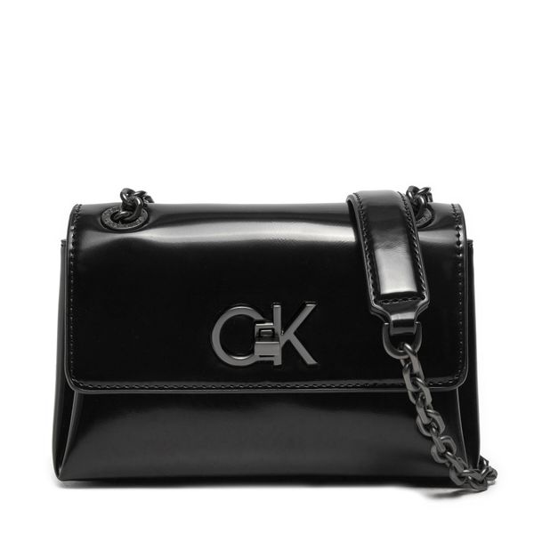 Calvin Klein Ročna torba Calvin Klein Re-Lock Sm Shoulder K60K612558 Črna