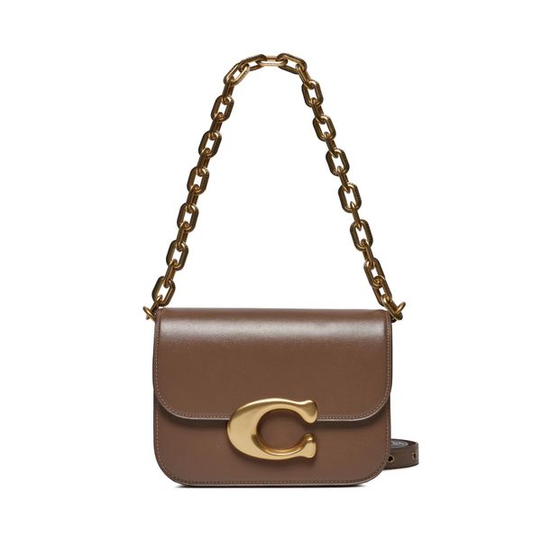 Coach Ročna torba Coach Lux Calf Idol Bag CM557 Dark Stone