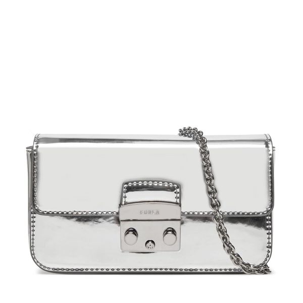 Furla Ročna torba Furla Metropolis Mini Crossbody WE00446-BX2052-Y3000-1057 Srebrna