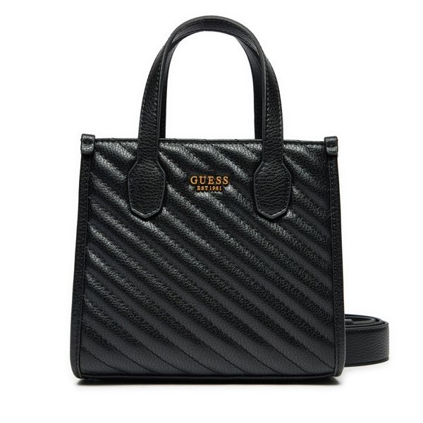 Guess Ročna torba Guess Silvana 2 Comp Tote HWQV86 65770 Črna