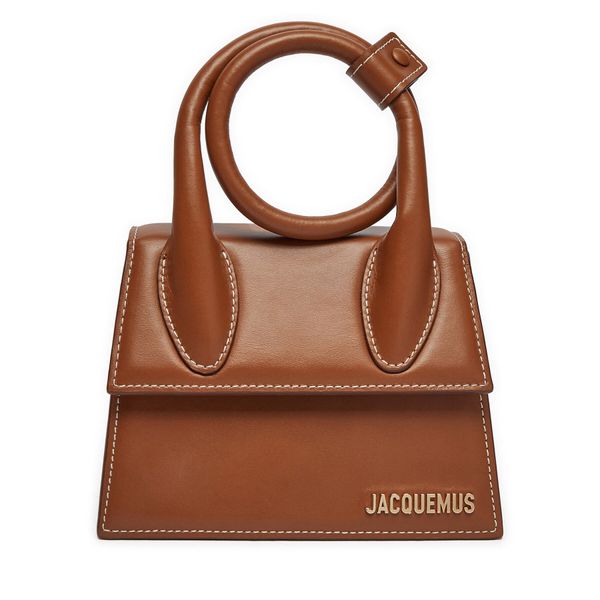 JACQUEMUS Ročna torba JACQUEMUS Le Chiquito Noeud 213BA005-3072 Rjava