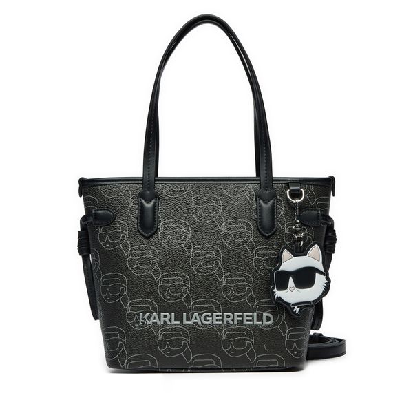 KARL LAGERFELD Ročna torba KARL LAGERFELD A1W30134 Črna