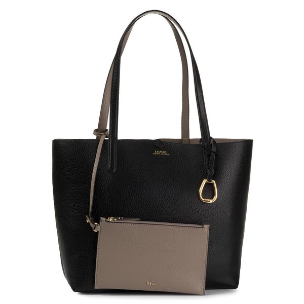 Lauren Ralph Lauren Ročna torba Lauren Ralph Lauren Rvrsble Tote 431795329001 Black/Taupe