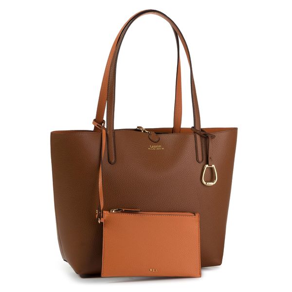 LAUREN RALPH LAUREN Ročna torba Lauren Ralph Lauren Rvrsble Tote 431795329002 Oranžna