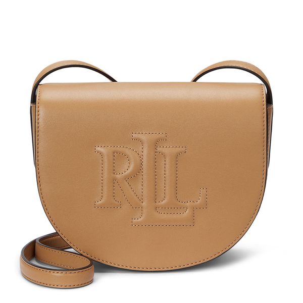 LAUREN RALPH LAUREN Ročna torba LAUREN RALPH LAUREN Witley Leather Medium Embossed Logo Crossbody Bag 431950130008 Rjava