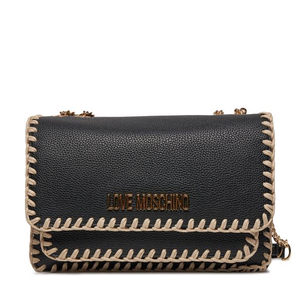 LOVE MOSCHINO Ročna torba LOVE MOSCHINO JC4104PP1ILJ100A Nero Handstitch Ecru