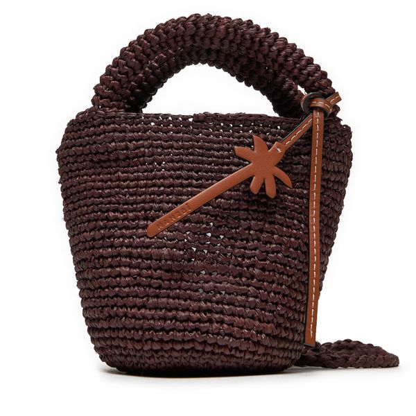 Manebi Ročna torba Manebi Handcrafted Raffia Summer Bag Mini V 7.4 AM Rjava