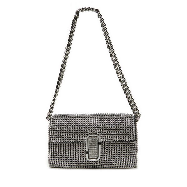 Marc Jacobs Ročna torba Marc Jacobs The Rhinestone J Marc Mini Shoulder Bag H912M06RE22 Srebrna