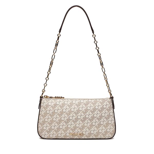 MICHAEL Michael Kors Ročna torba MICHAEL Michael Kors Chain Pouchette 32H3G8EW6B Écru