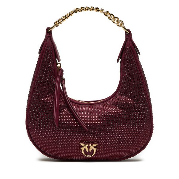 PINKO Ročna torba PINKO Brioche Hobo Mini AI 24-25 PLTT 101433 A159 Bordo rdeča