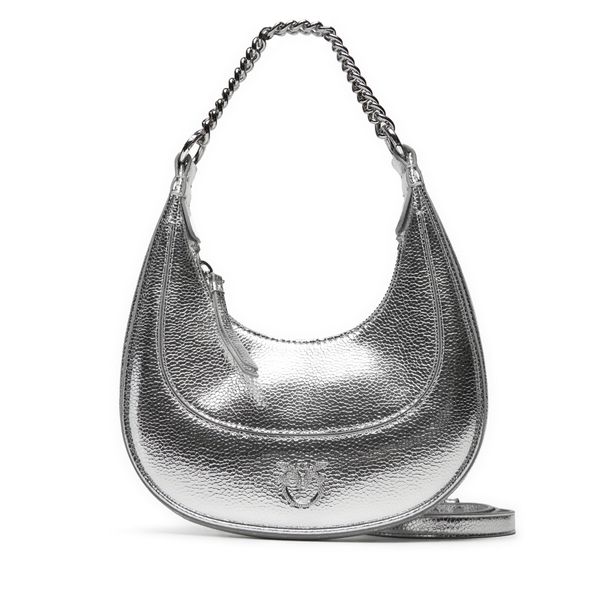 PINKO Ročna torba PINKO Brioche Hobo Mini AI 24-25 PLTT 101433 A204 Srebrna