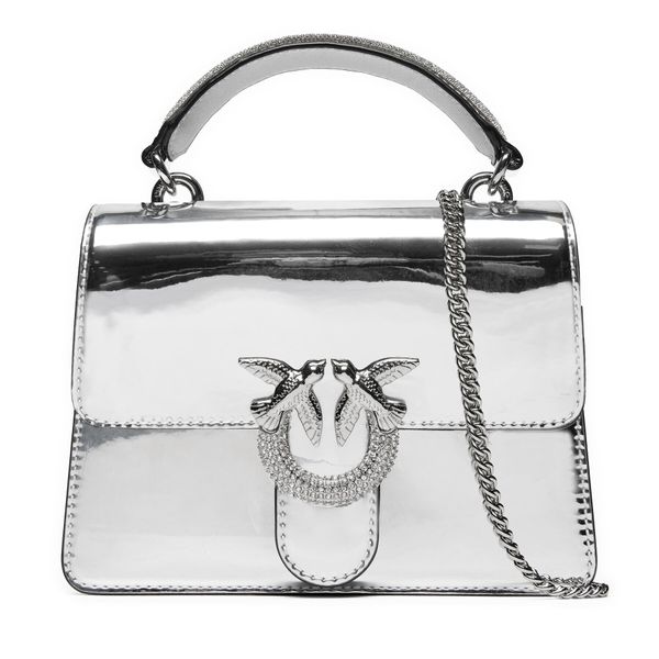 PINKO Ročna torba PINKO Mini Love bag 100071 A1JD Srebrna