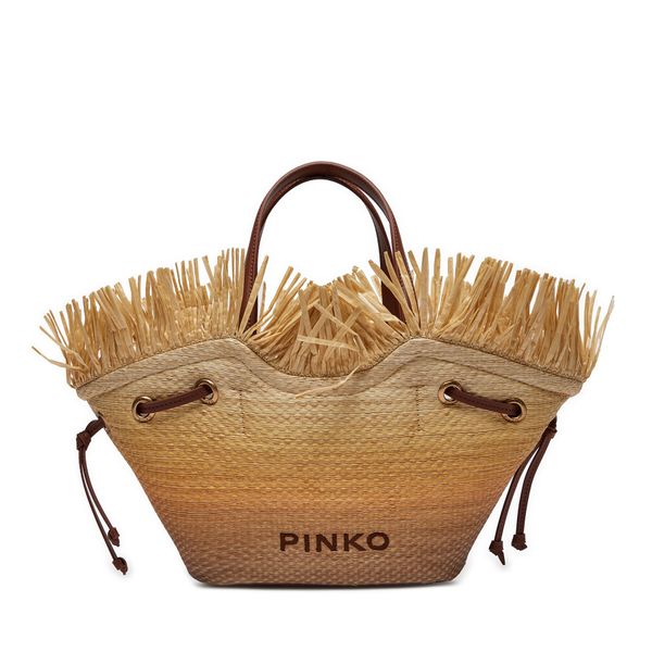 Pinko Ročna torba Pinko Pagoda Small Shopper . PE 24 PLTT 102910 A1R6 Cuoio/Gial LH0