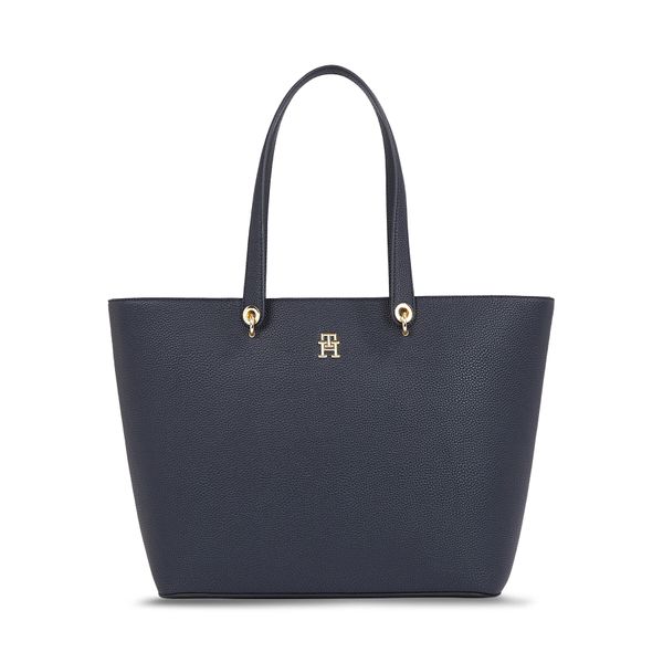 Tommy Hilfiger Ročna torba Tommy Hilfiger Emblem Shopper AW0AW15178 Mornarsko modra