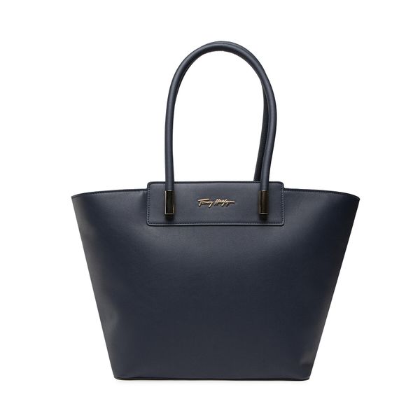 Tommy Hilfiger Ročna torba Tommy Hilfiger New Tommy Tote AW0AW11896 Mornarsko modra