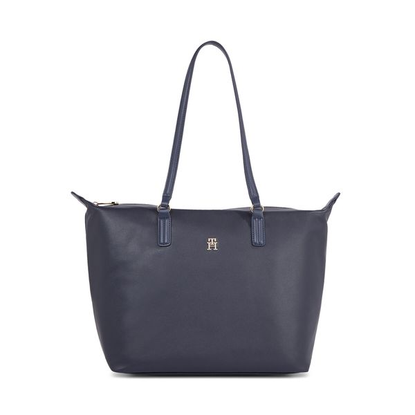 Tommy Hilfiger Ročna torba Tommy Hilfiger Poppy Plus Tote AW0AW15856 Mornarsko modra