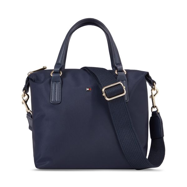 Tommy Hilfiger Ročna torba Tommy Hilfiger Poppy Th Small Tote AW0AW15640 Space Blue DW6