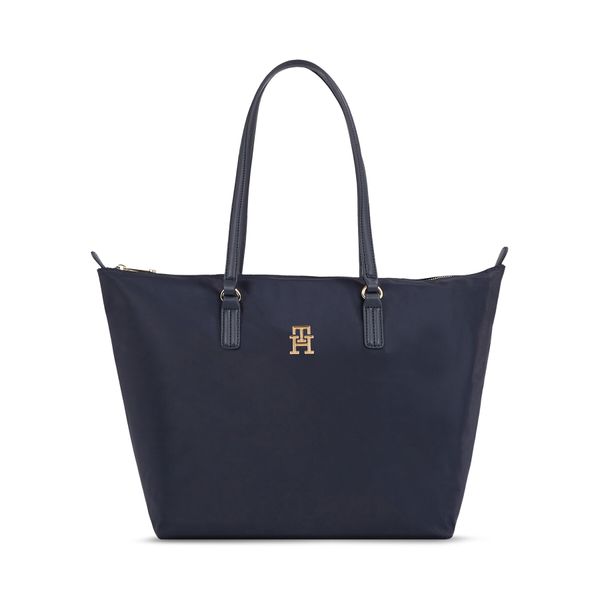 Tommy Hilfiger Ročna torba Tommy Hilfiger Poppy Th Tote AW0AW15639 Mornarsko modra