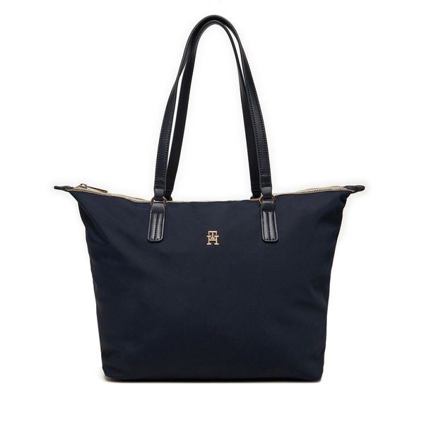 Tommy Hilfiger Ročna torba Tommy Hilfiger Poppy Tote Corp AW0AW16480 Mornarsko modra