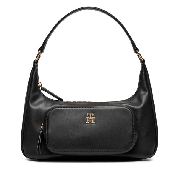 Tommy Hilfiger Ročna torba Tommy Hilfiger Soft Utility Shoulder Bag Pu AW0AW16711 Črna