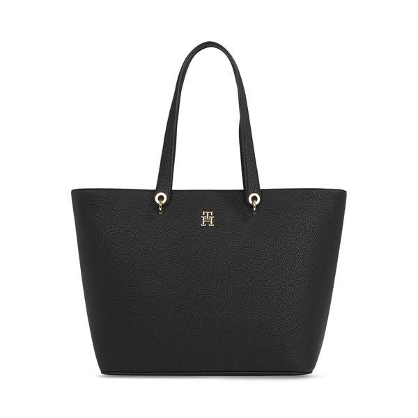 Tommy Hilfiger Ročna torba Tommy Hilfiger Th Emblem Tote AW0AW15178 Črna