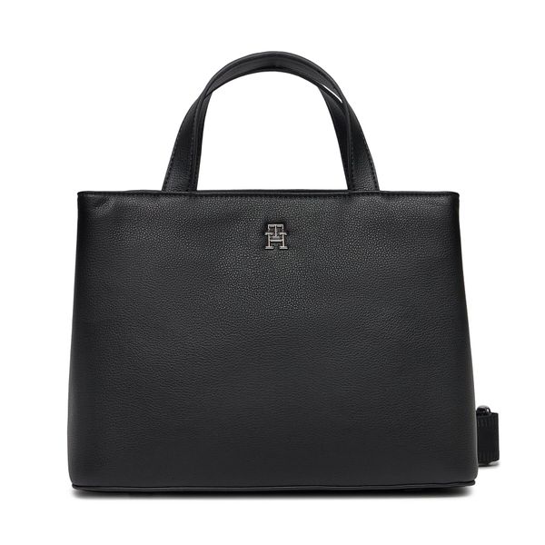 Tommy Hilfiger Ročna torba Tommy Hilfiger Th Essential Sc Satchel AW0AW15721 Črna