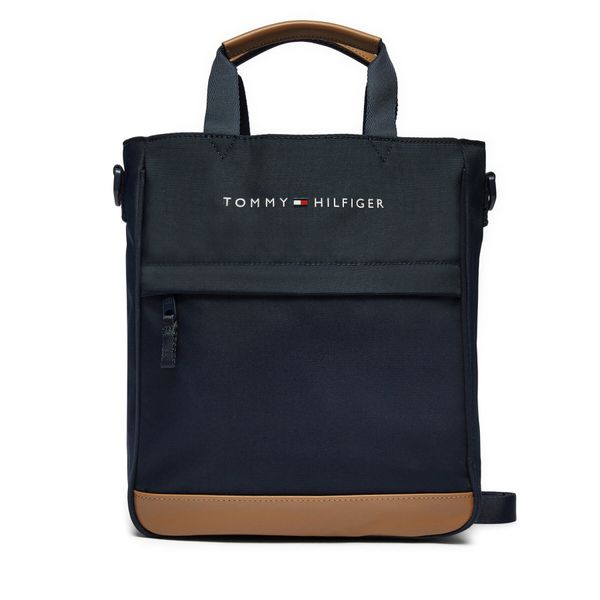 Tommy Hilfiger Ročna torba Tommy Hilfiger Th Essential Shoulder Bag AU0AU01950 Mornarsko modra