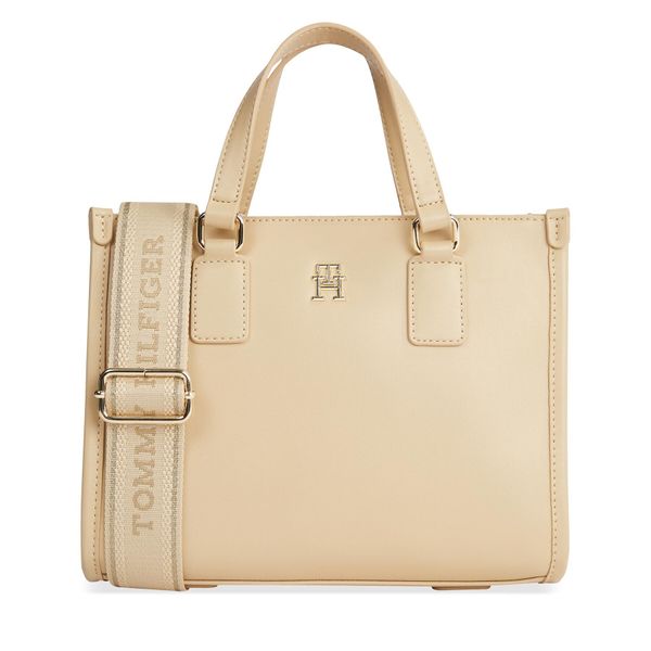 Tommy Hilfiger Ročna torba Tommy Hilfiger Th Monotype Mini Tote AW0AW15977 Harvest Wheat ACR