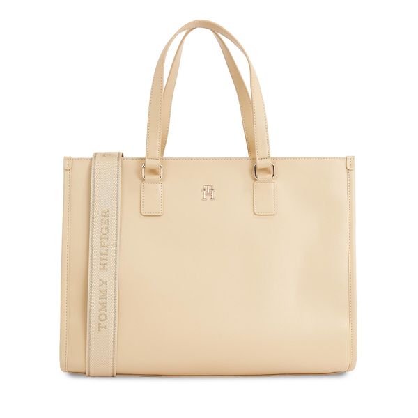 Tommy Hilfiger Ročna torba Tommy Hilfiger Th Monotype Tote AW0AW15978 Harvest Wheat ACR