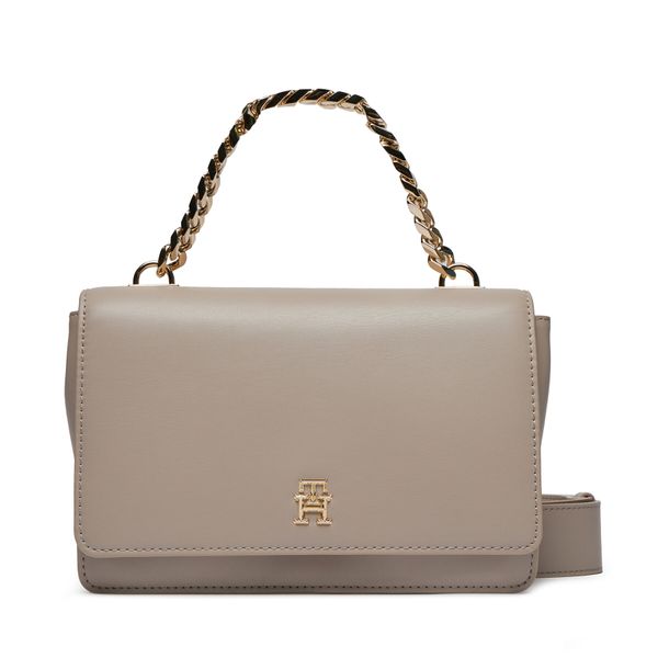 Tommy Hilfiger Ročna torba Tommy Hilfiger Th Refined Med Crossover AW0AW15725 Smooth Taupe PKB