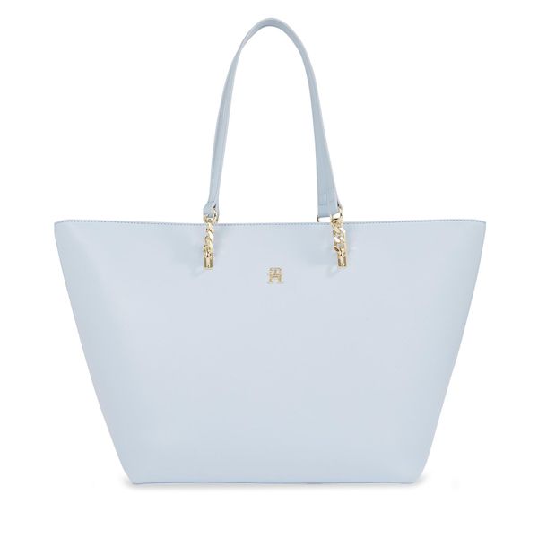 Tommy Hilfiger Ročna torba Tommy Hilfiger Th Refined Tote AW0AW16112 Breezy Blue C1O