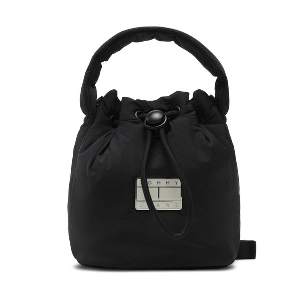 Tommy Jeans Ročna torba Tommy Jeans Tjw Hype Conscious Bucket Bag AW0AW14142 Črna