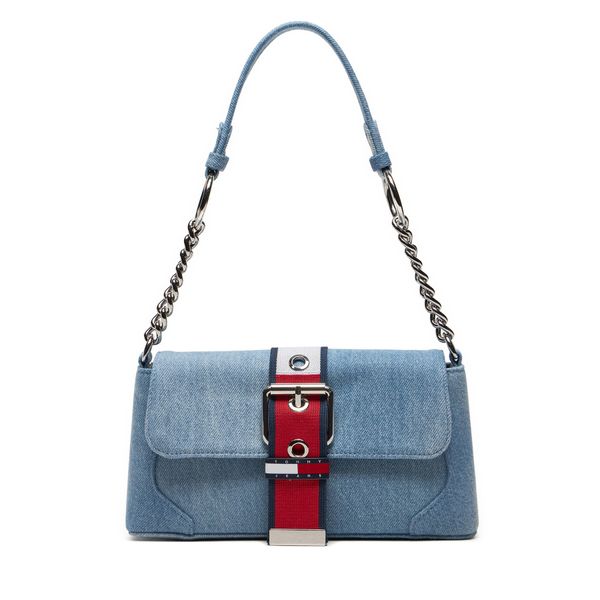 Tommy Jeans Ročna torba Tommy Jeans Tjw Idol Shoulder Bag Denim AW0AW16694 Modra