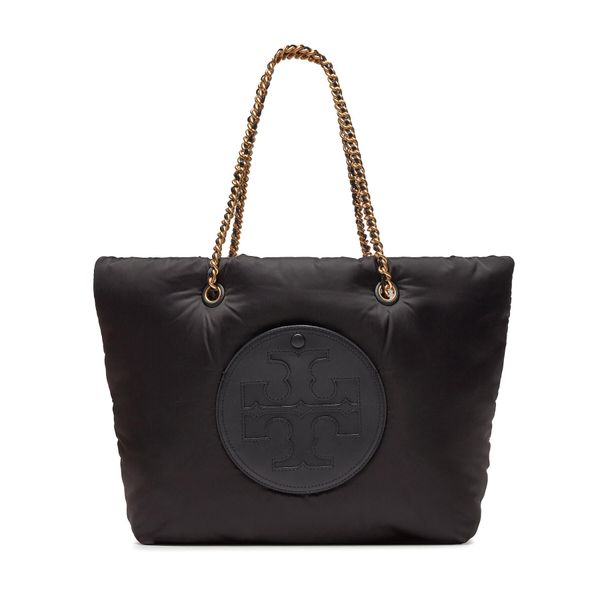 Tory Burch Ročna torba Tory Burch Ella Puffy Chain Tote 152450 Črna