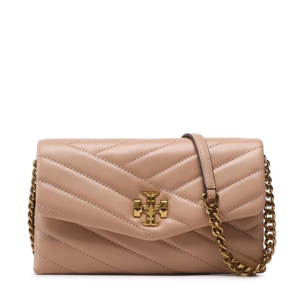 Tory Burch Ročna torba Tory Burch Kira Chevron Chain Wallet 90343 Bež