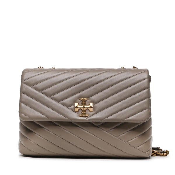 Tory Burch Ročna torba Tory Burch Kira Chevron Convertible Shoulder Bag 90446 Siva